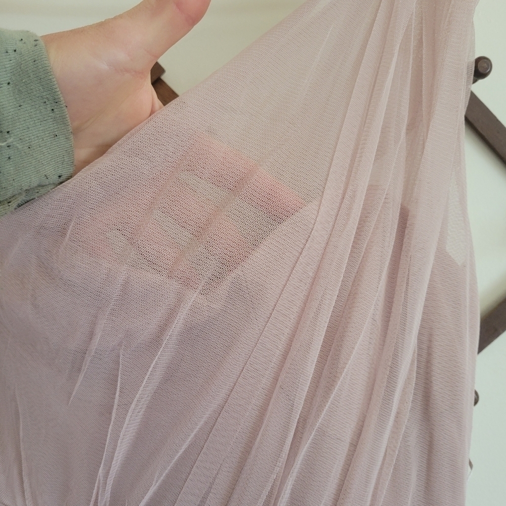 NWT Anaya Maxi Dress Lined Mesh Pink Assymetrical Bridesmaid Formal Small 4 - Picture 10 of 14